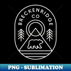 Breckenridge Colorado Bear Mountains Trees Hiking - PNG Transparent Sublimation Design - Stunning Sublimation Graphics