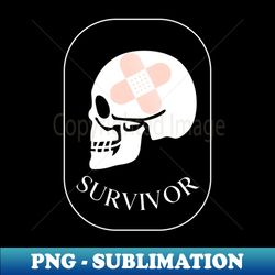Survivor Skull Design - Professional Sublimation Digital Download - Fashionable and Fearless
