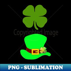 FOUR Leaf Clover St Patricks Day - PNG Transparent Digital Download File for Sublimation - Revolutionize Your Designs