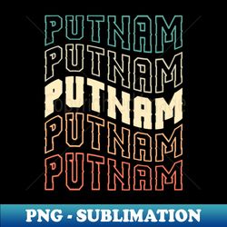 Putnam - Wave Typography Style - Professional Sublimation Digital Download - Stunning Sublimation Graphics