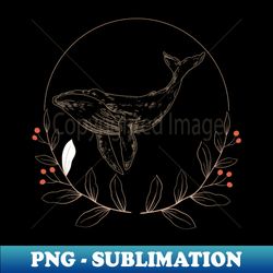 Floral Whale Art - Instant Sublimation Digital Download - Spice Up Your Sublimation Projects