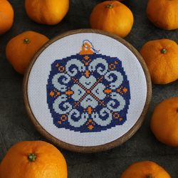 Cross stitch pattern Christmas ornament, Christmas gift idea DIY, cross stitch chart PDF
