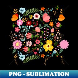 Blooms in Abstraction An Artistic and Expressive Flower Pattern Illustration - Premium Sublimation Digital Download - Perfect for Personalization