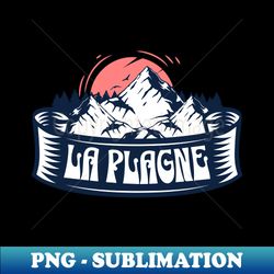 La Plagne France Sunset - Decorative Sublimation PNG File - Unleash Your Creativity