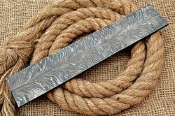 HUNTEX Forged Damascus Steel 255 mm Flower Feather Pattern Billet Knife Making