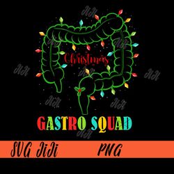 Gastro Nurse Squad PNG, Funny Christmas Lights Gastroenterologist PNG