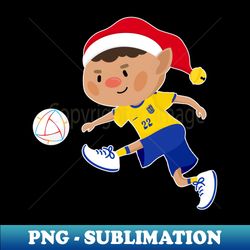 ecuador football christmas elf football world cup soccer - signature sublimation png file - transform your sublimation creations