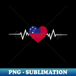 samoa Heartbeat - PNG Transparent Sublimation File - Unleash Your Inner Rebellion