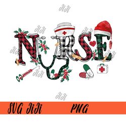 Nurse Christmas PNG, Nurse Life Cute Xmas Nursing Gifts PNG