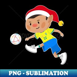 brazil football christmas elf football world cup soccer t-shirt - elegant sublimation png download - bring your designs to life