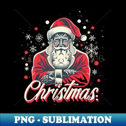 Santas Christmas Delight Spreading Joy - Premium PNG Sublimation File - Enhance Your Apparel with Stunning Detail