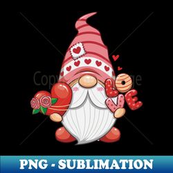 Love Gnome and Valentines Day - Special Edition Sublimation PNG File - Perfect for Personalization