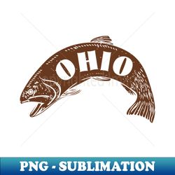 Ohio Fish Wordmark Brown - High-Resolution PNG Sublimation File - Unleash Your Creativity