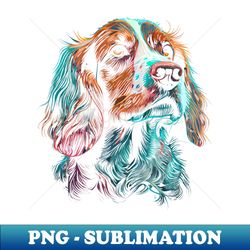 Retro Dog Design Welsh Springer Spaniel Dog - Trendy Sublimation Digital Download - Transform Your Sublimation Creations