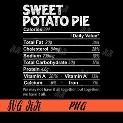 Sweet Potato Pie PNG, Nutrition Facts Thanksgiving Food PNG