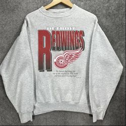 Retro Style Detroit Red Wings Hockey Shirt, NHL Detroit Red Wings Shirt tee
