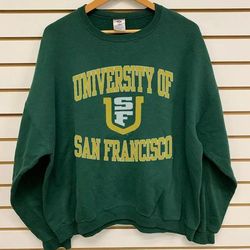 Vintage University Of San Francisco Sweatshirt, 90s shirt for mens womens