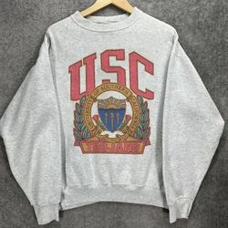 Vintage University of Southern California USC Trojans Mens Womens Sweatshirt