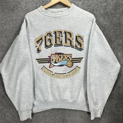 Vintage Philadelphia 76ers Sixers Basketball Team Shirt Vintage 90s Sweatshirt