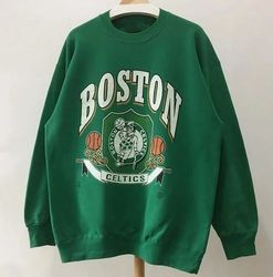 Vintage 90s Boston Celtics Basketball Crewneck Sweatshirt Boston Celtics Shirt