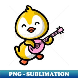cute baby bird playing guitar - high-resolution png sublimation file - bold & eye-catching