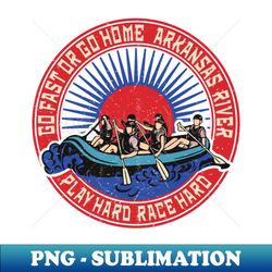 Retro Arkansas River Rafting - Exclusive PNG Sublimation Download - Add a Festive Touch to Every Day
