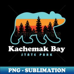 Kachemak Bay State Park Alaska Camping Bear - PNG Transparent Digital Download File for Sublimation - Perfect for Personalization