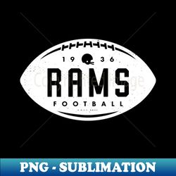 Vintage Football Shape - Los Angeles Rams White Rams Wordmark - Modern Sublimation PNG File - Unleash Your Creativity