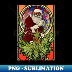 cannabis christmas vibes 14 - decorative sublimation png file - instantly transform your sublimation projects