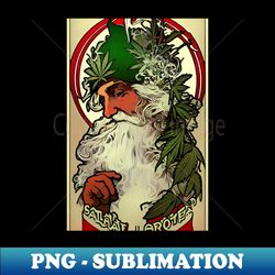 cannabis christmas vibes 41 - decorative sublimation png file - perfect for sublimation art