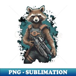 rocket raccoon - Unique Sublimation PNG Download - Create with Confidence
