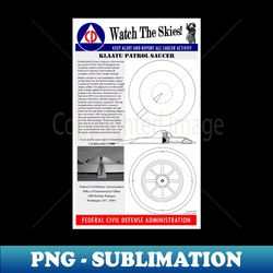Civil Defence Poster - The Day the Earth Stood Still - Trendy Sublimation Digital Download - Capture Imagination with Every Detail