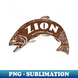 Zion National Park Fish - Brown - Special Edition Sublimation PNG File - Unleash Your Inner Rebellion
