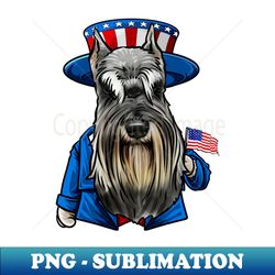 Fourth of July Miniature Schnauzer - Exclusive PNG Sublimation Download - Fashionable and Fearless