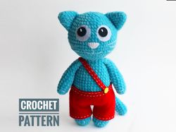 crochet pattern cat toy cute kitty toy plush cat amigurumi cat amigurumi tutorial pdf file
