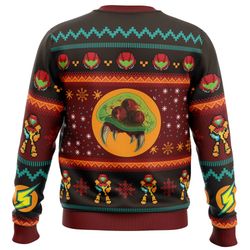 Samus Metroid All Over Print Hoodie 3D Zip Hoodie 3D Ugly Christmas Sweater 3D Fleece Hoodie