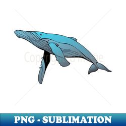 Blue Whale - Vintage Sublimation PNG Download - Enhance Your Apparel with Stunning Detail