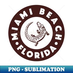 Miami Beach Florida Circle - Brown - Artistic Sublimation Digital File - Unlock Vibrant Sublimation Designs