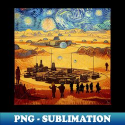 Starry Night in Mos Eisley Tatooine - Creative Sublimation PNG Download - Boost Your Success with this Inspirational PNG Download