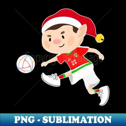 wales football christmas elf football world cup soccer - decorative sublimation png file - enhance your apparel with stunning detail