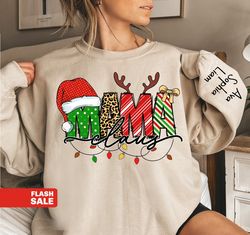 Custom Mama Claus Sweatshirt, Grandma Christmas Shirt, Nana Christmas Sweater, Personalized Gift for Mom, Christmas Crew