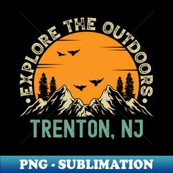 Trenton New Jersey - Explore The Outdoors - Trenton NJ Vintage Sunset - Exclusive Sublimation Digital File - Capture Imagination with Every Detail