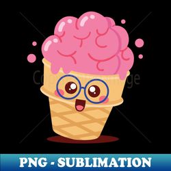 Cute Brain Halloween Ice Cream - Trendy Sublimation Digital Download - Perfect for Creative Projects