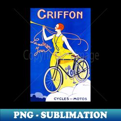 Bicycle advertising - Griffon - Vintage Sublimation PNG Download - Stunning Sublimation Graphics