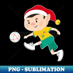 australia football christmas elf football qatar world cup soccer t-shirt - creative sublimation png download - perfect for sublimation art