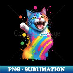Fist Pump Cat Pride Month - High-Quality PNG Sublimation Download - Perfect for Sublimation Mastery