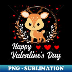 valentines day deer gift idea for couples - png transparent sublimation file - unlock vibrant sublimation designs