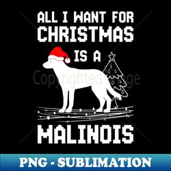 Malinois Dog Christmas - Creative Sublimation Png Download - Unleash Your Inner Rebellion