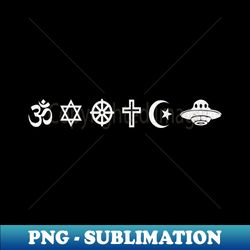 UFO - The Birth of a New Religion - Retro PNG Sublimation Digital Download - Create with Confidence