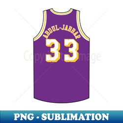 Kareem Abdul Jabbar Los Angeles Jersey Qiangy - Exclusive PNG Sublimation Download - Fashionable and Fearless
